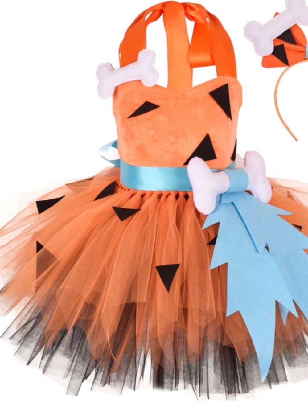 Flinstones Pebbles Halloween Costume Tulle Dress 12-18months